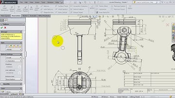 145 SolidWorks Drawing Tutorial BOM and Balloons