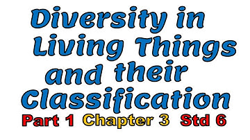 std 6th science chapter 3 Diversity in living things and their classification part 1 (class 6) ssc