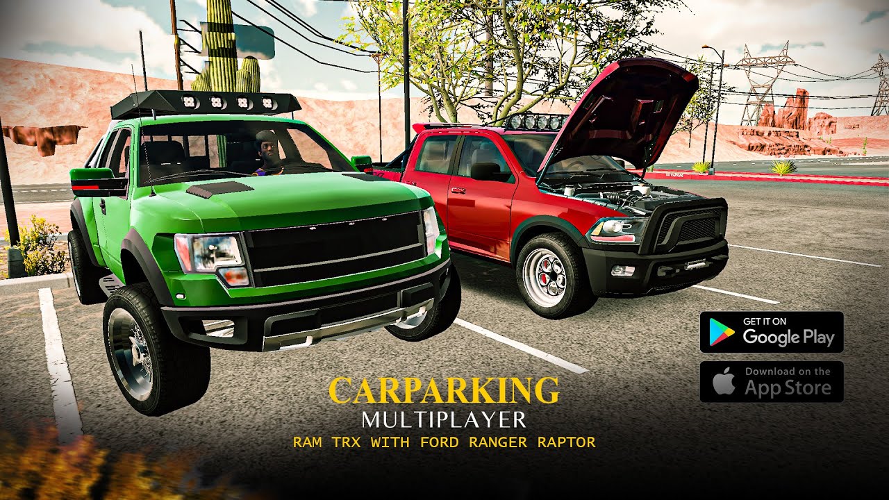 Ram TRX ft Ford Ranger Raptor Off road | Car parking Multiplayer - YouTube