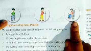 Class 3rd EVS lesson 2 People With Special Needs (Page 1 & 2)