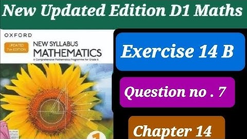Exercise 14b question 7 , d1 updated edition, | statistical data | ex 14b q7 d1 updated edition