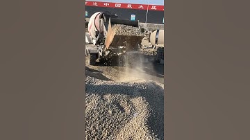 concrete mixer truck with loader for road engineering