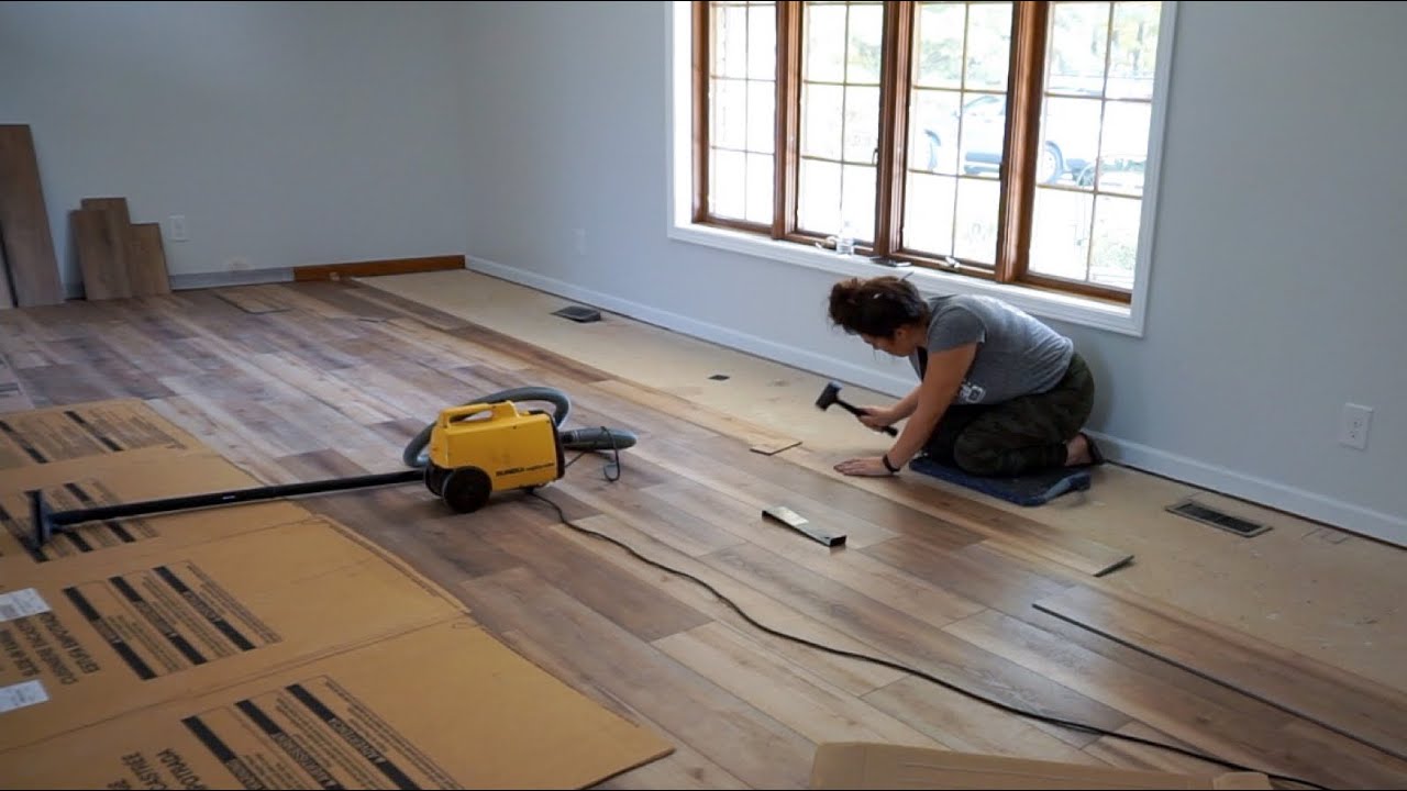 Installing Lowes Smartcore Pro Floor Home Renovation Part 6 Youtube