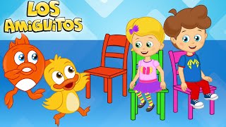 Video thumbnail of "El Juego de Las Sillas Musicales cancion infantil | Los Amiguitos Canciones Infantiles"