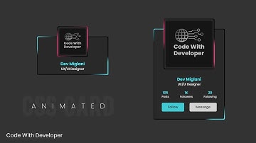 Animated Profile Card UI Design using HTML & CSS