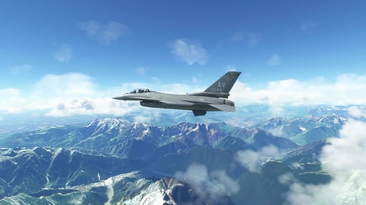 F-16 of the 555th Fighter Squadron (Aviano) - Flight over Friuli Venezia Giulia, Italy