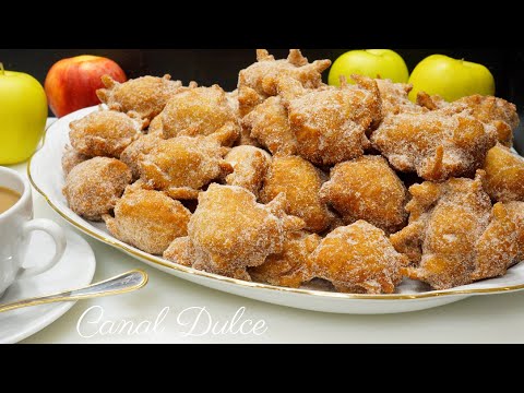 BUÑUELOS DE MANZANA RECETA FÁCIL RÁPIDA Y SIN GRAMOS Y SIN TAZAS  |  QUICK AND EASY APPLE FRUITS