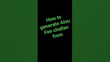 #shortvideo #how to download Aiou challan from #how to  generate Aiou challan from 2025