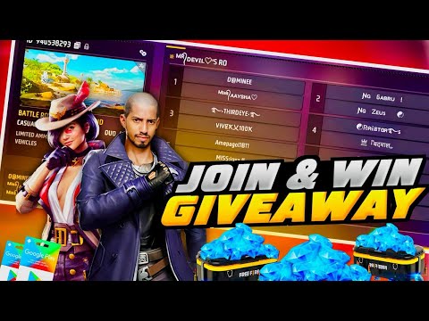 FREE FIRE LIVE CUSTOM ROOM GIVEAWAY 