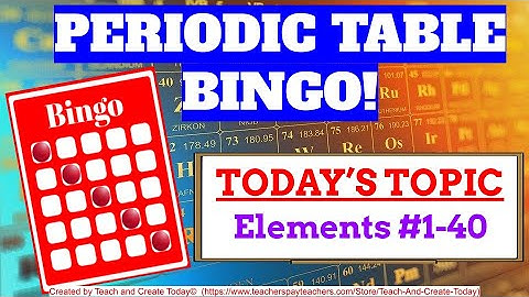 Teaching Science: The Periodic Table Bingo Game Activity!