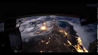 ISS travelling around the earth