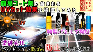 【史上初!?】コート剤のUVカットがホントに紫外線カットしてるのか検証してみた～青空駐車の劣化から守護る～前編