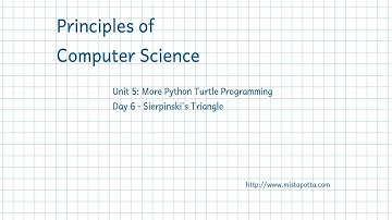 CS Principles - Unit 5 Day 6 - Sierpinski
