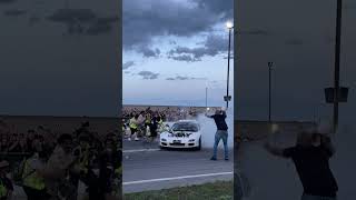 2 Step Comp RX7 catches on fire after full send 🫨 #cars #carenthusiast #2stepcompetition #fullsend