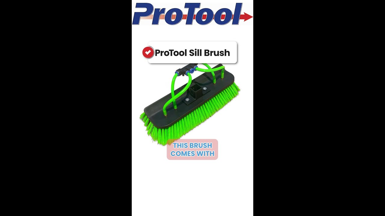 ProTool Brush 12in Sill Brush Green Tri Level - YouTube