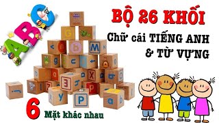 ĐỒ CHƠI GỖ THÔNG MINH | Bộ 26 khối chữ cái tiếng Anh Alphabe, in 6 mặt, Đồ chơi Kid Smile 0943828488 screenshot 2