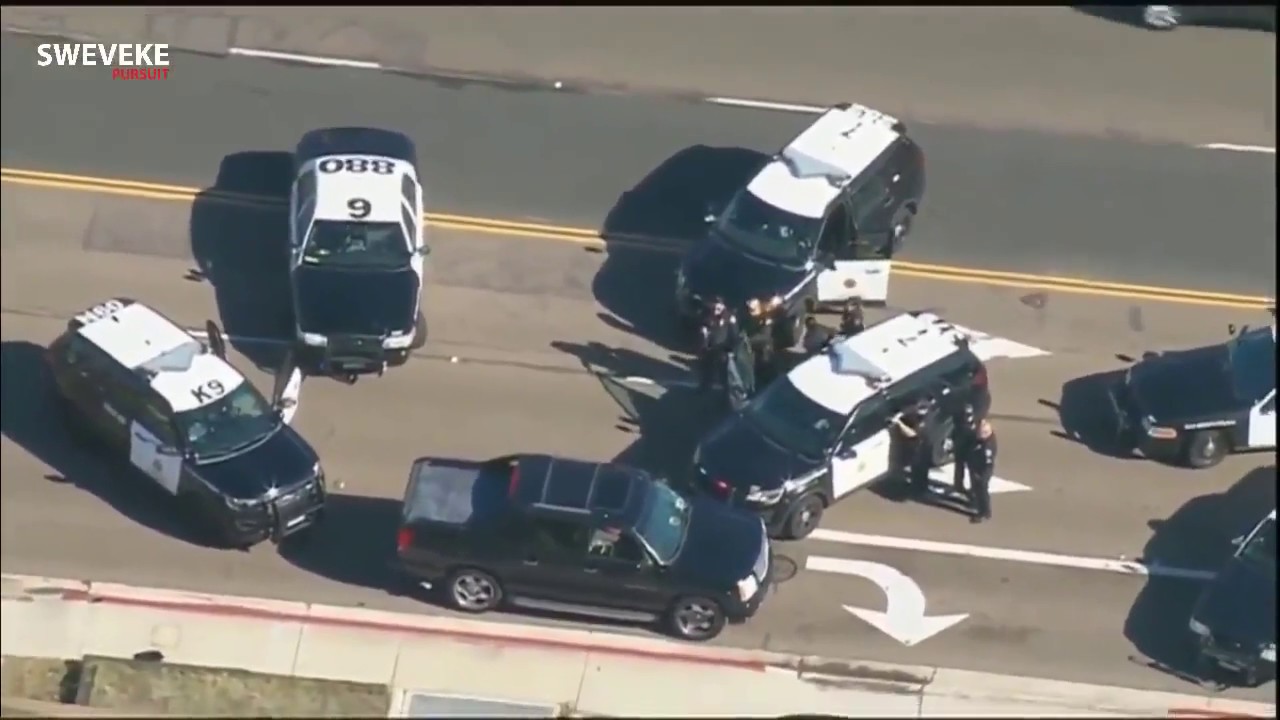 San Diego Police Chase (Jan 11, 2018) полицейские погони