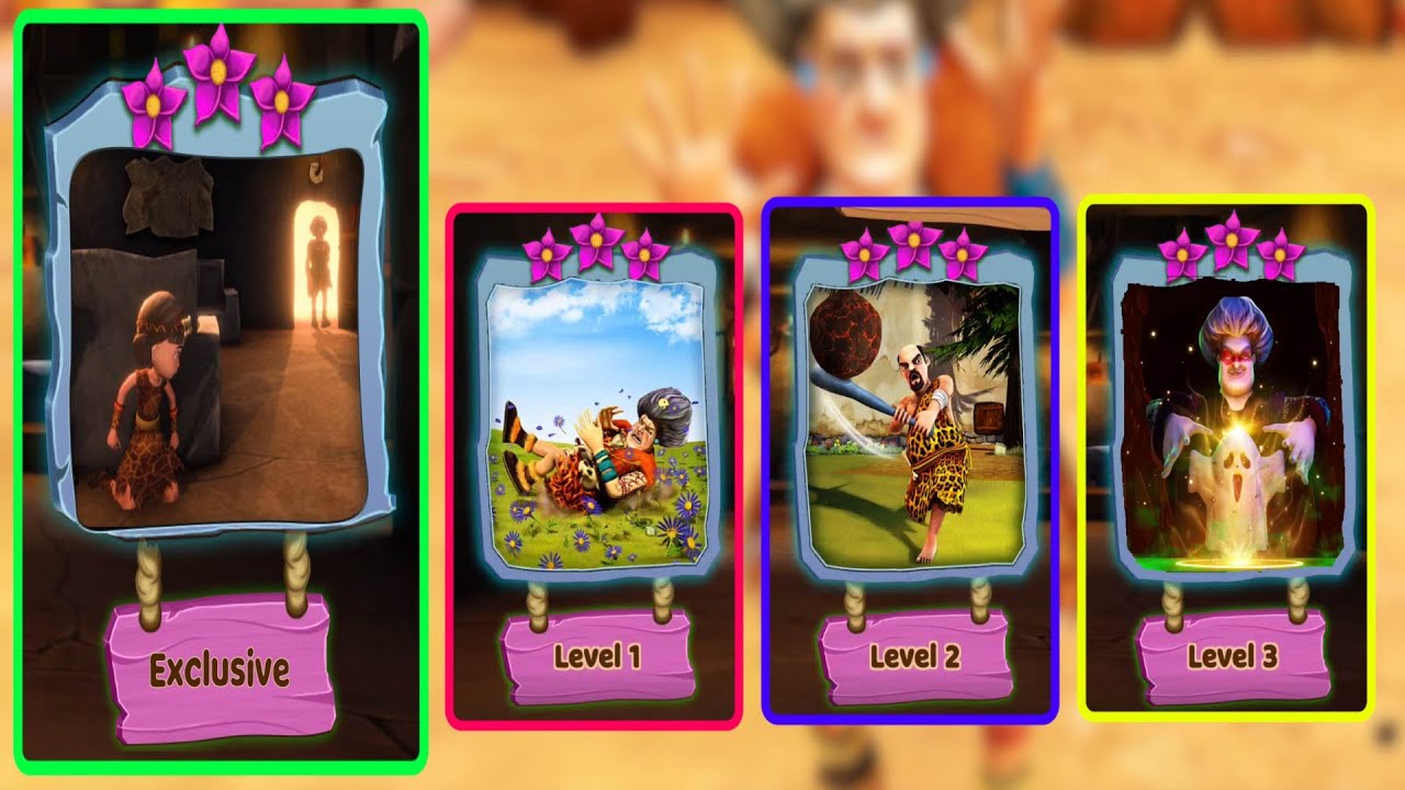 Scary Teacher Stone Age -Chapter Exclusive All levels 1-3