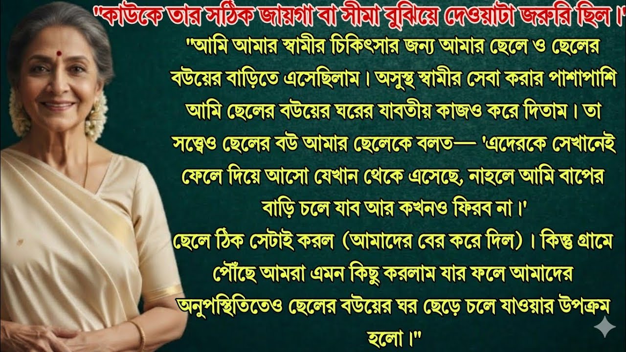 শাশুড়ি অহংকারী পুত্রবধূকে এমন শিক্ষা দিলেন যে তাকে ঘর ছাড়তে হল।