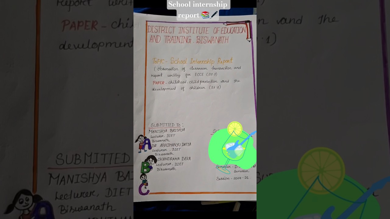 Observation of classroom transaction and report writing for ECCE (S1.2) deled 1stSemester 