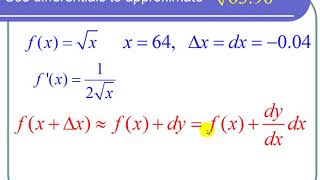 Using Differentials to Approximate a Root