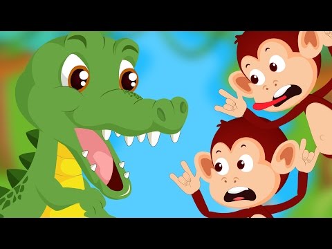 Five Little Monkeys Swinging In A Tree 🐊🐒 | 5 Little Monkeys Swinging In A Tree Song | Monkeys Rhyme