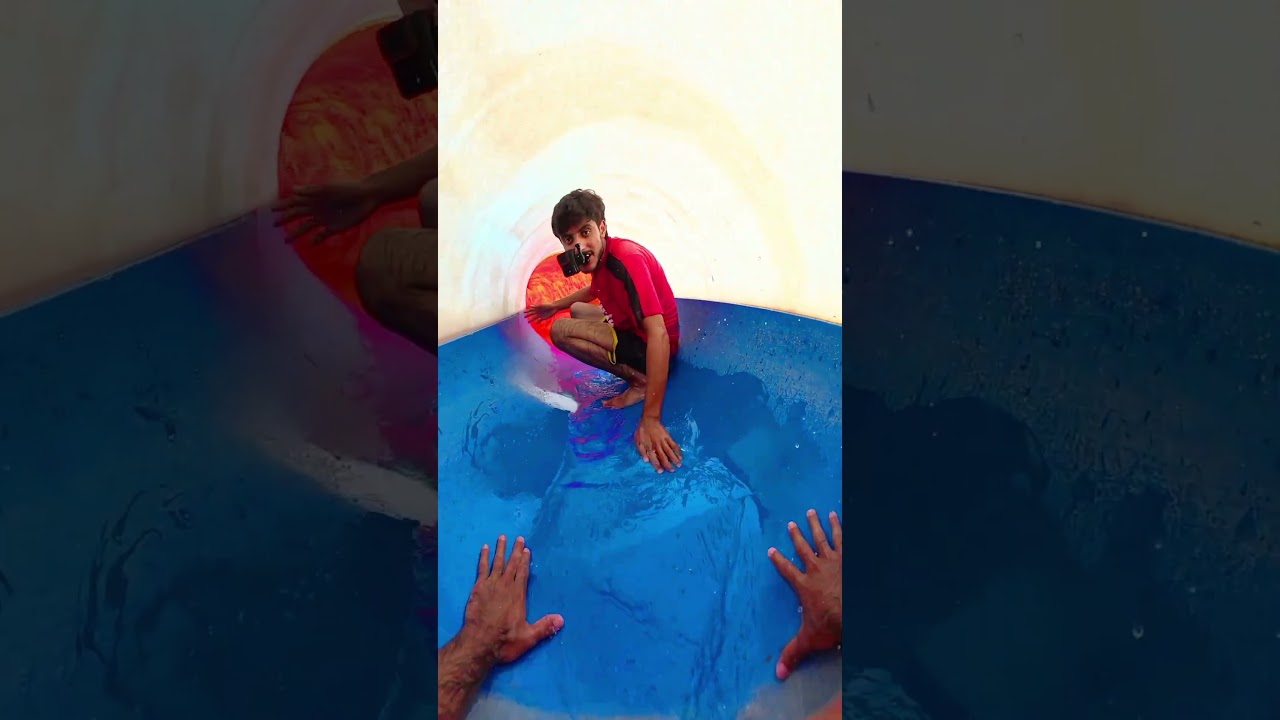 waterslide parkour Free running pov 🥳