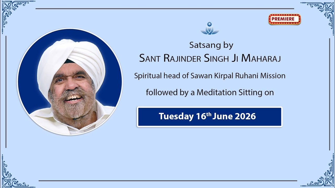 Satsang By Sant Rajinder Singh Ji Maharaj - Jun 16, 2026