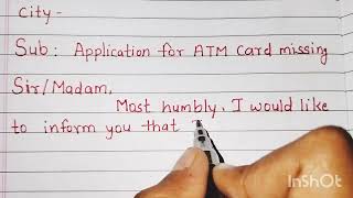 Application For Lost ATM Card | Application For New ATM Card After Lost | Application Writing |