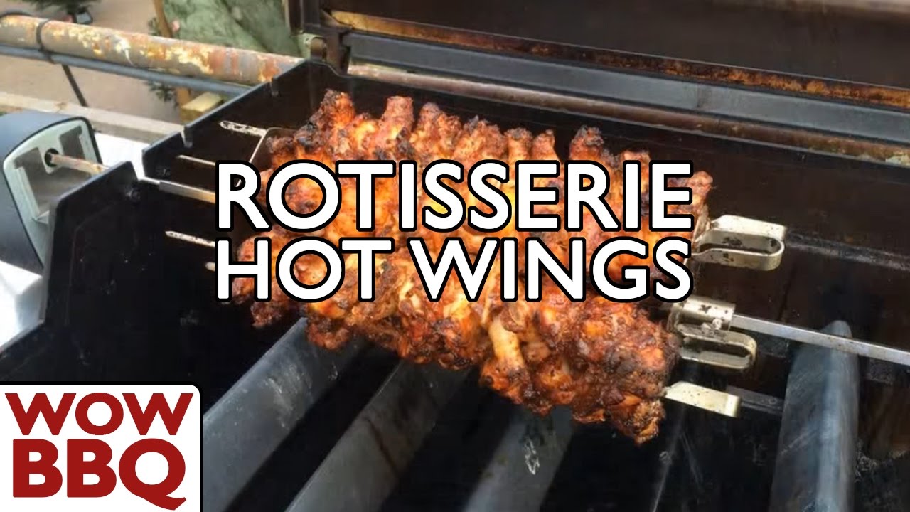 Weber Rotisserie Skewer System Spicy Chicken Wings Youtube