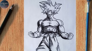 Easy Anime Drawing | How to Draw Goku Ultra Instinct | Goku Drawing Tutorial Step by Step.