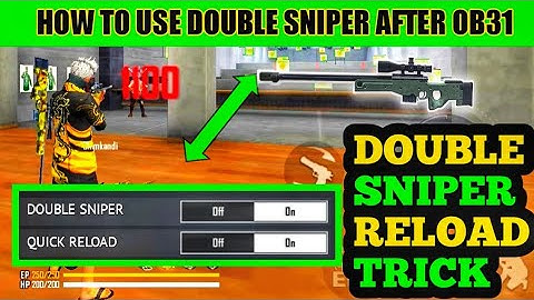after update awm sniper (awm , m82b, kar98k ) no reload trick free fire | double sniper kaise chalay