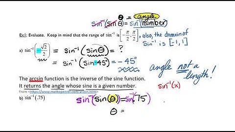 Inverse Functions Part 3 of 9 Sine Inverse Examples
