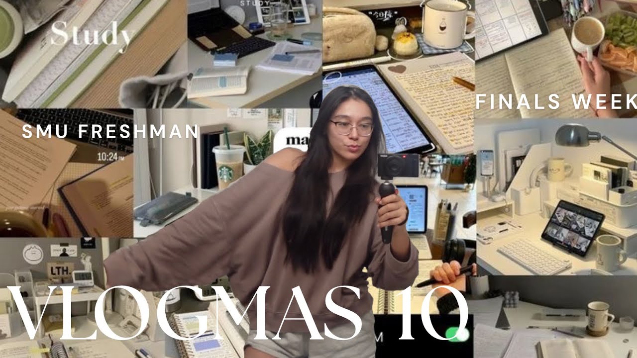vlogmas 10 | study wth me | finals week