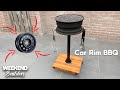 DIY Car Rim BBQ Grill - Homemade Grill [subtitles included]