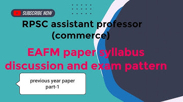 RPSC assistant professor commerce previous years paper! EAFM paper-1 pyq