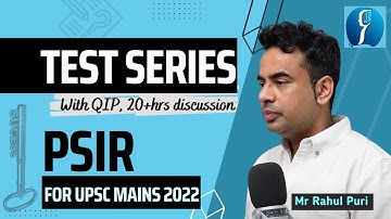 PSIR Test Series 2022 | Political Science & International Relations UPSC | Rahul Puri, Rau