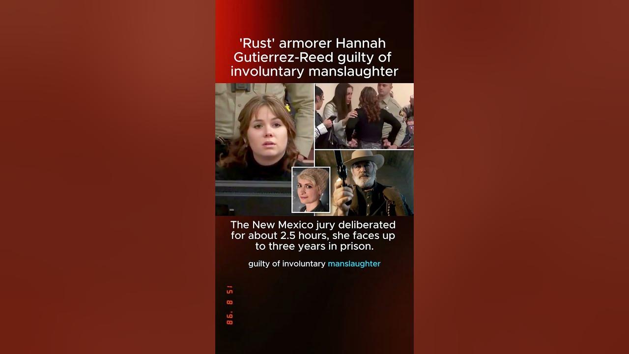 'Rust' armorer Hannah Gutierrez-Reed guilty of involuntary manslaughter #shorts #hannahgutierrez
