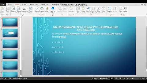 Penyelesaian SPLTV dengan metode invers matriks dalam Program Freemat