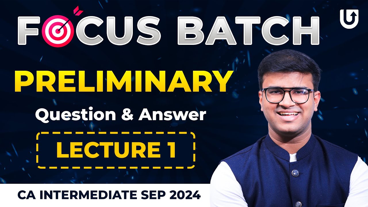 Corporate and Other Laws | CA Inter Law | L1 | Focus Batch | CA Inter ...