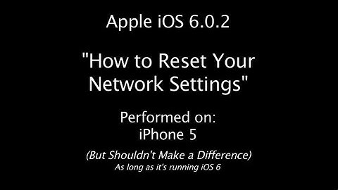 iOS 6 | iPhone 5 | Reset Network Settings | iOS 6.0.2