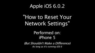 iOS 6 | iPhone 5 | Reset Network Settings | iOS 6.0.2