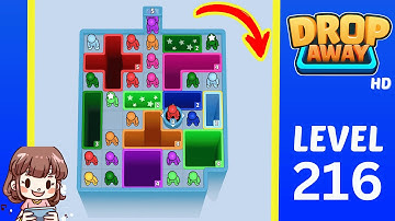 Drop Away Level 216 Solution Walkthrough