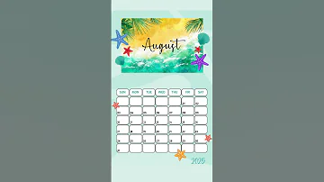 August 2025 Calendar Shorts August2025 