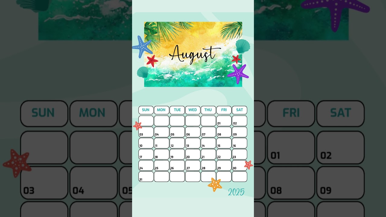August 2025 Calendar 