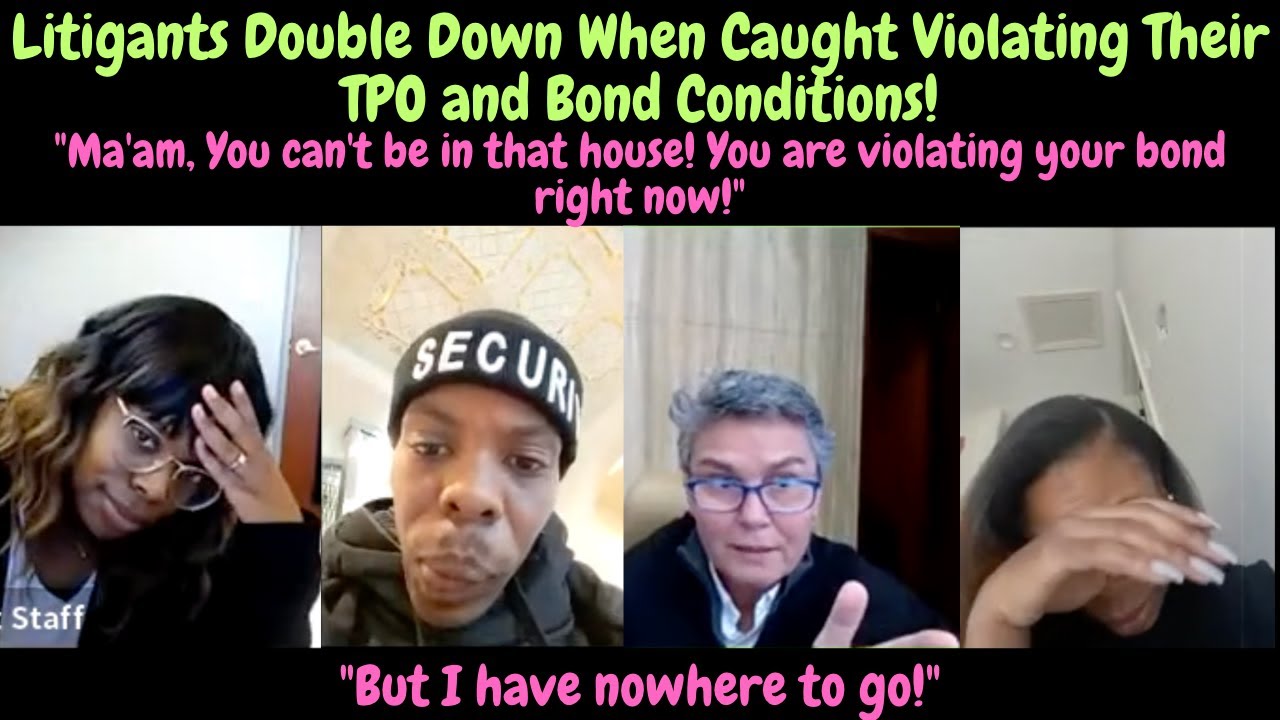 Litigants violate TPO and bond then double down when confronted by the Judge! #trending #zoom #court