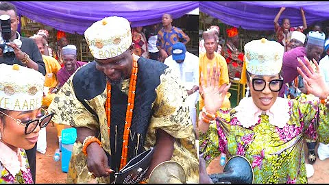 Actress Lizzy Anjorin's Husband Is Moved By His Wife's Dance Moves As He Stands Up To Spray Her