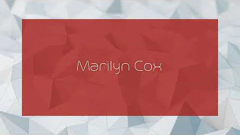 Marilyn Cox - appearance