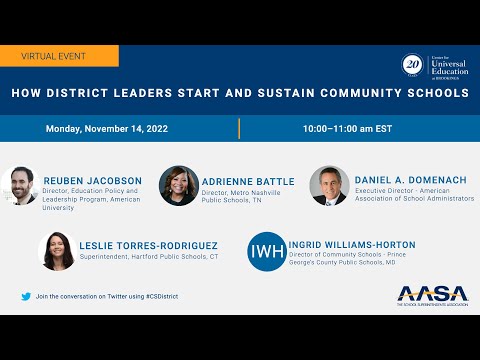 How district leaders start and sustain community schools