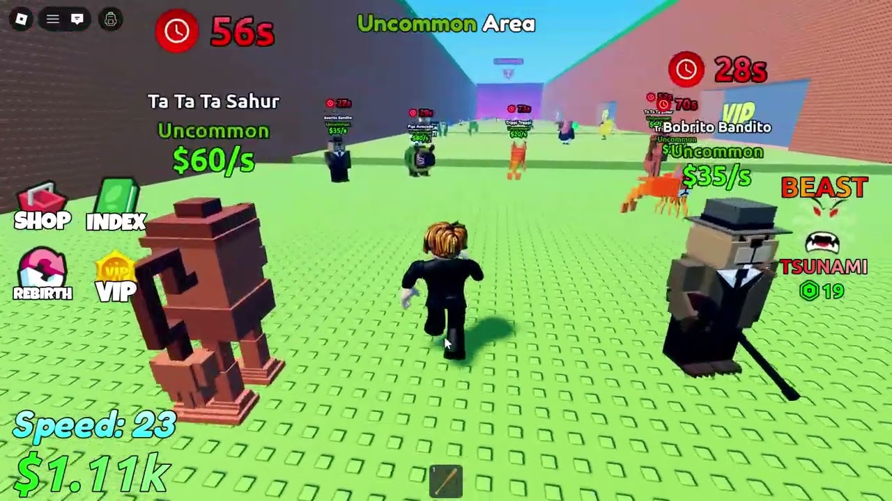 Playing escape tsunami for Brainrots